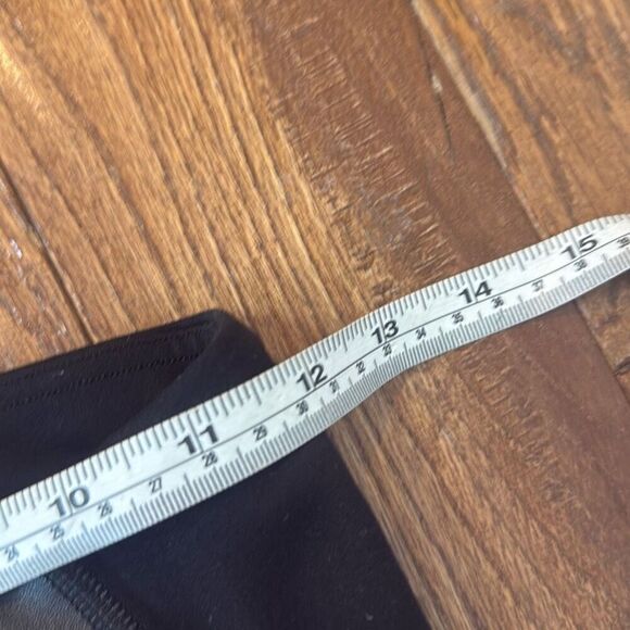 Athleta black gleam chaturanga faux leather front leggings xs - Picture 7 of 11